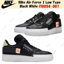 Nike Air Force 1 Low Type Black White CI0054-001 Men's Size
