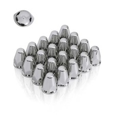 33mm by 2-5/8in Lug Nut Cover ABS Chrome Plastic Push-On Nut Cover Pack of 20