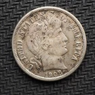 New Listing1908 *D* BARBER SILVER DIME * * - FREE SHIPPING! - C3374