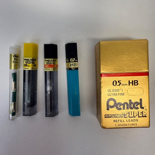 Pentel Hi-Polymer Super Refill Leads MIXED LOT Vintage