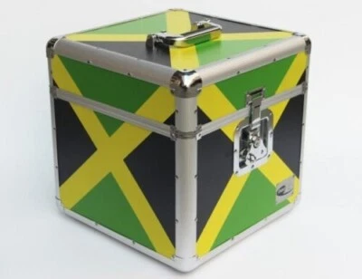 NEO MEDIA Neo Zilla Jamaica Flag Vinyl LP 100 12" Record Storage Box Aluminium Flight Case
