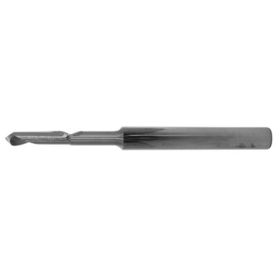 VHM Einzahn Fräser Ø5x20/35x90x8mm 90°-Bohrspitze Hals frei Kunststoff Alu VHW