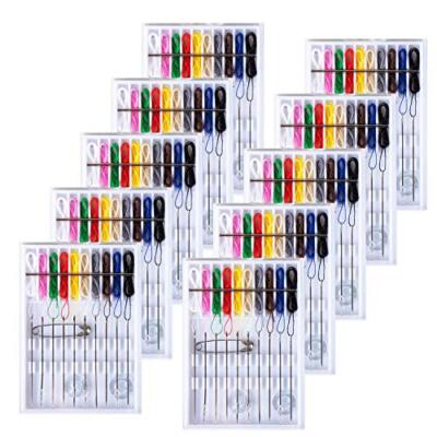 10 Boxes Home and Travel Quick Fix Sewing Kit Pre Threaded Needle Kit, Each 