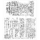 Tim Holtz Stampers Anonymous "Ledger Script" Red Rubber Cling Stamp Set