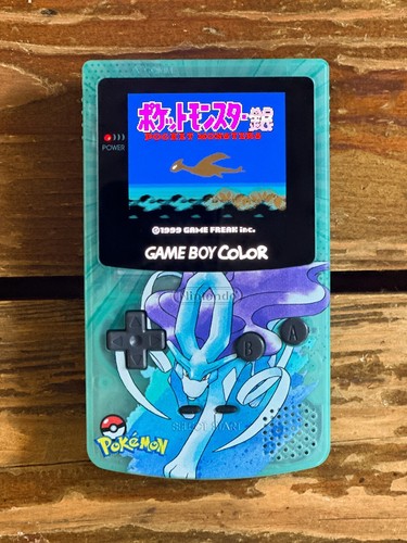 Nintendo Game Boy Color GBC AMOLED XL Touch LCD Pokemon UV SUICUNE System - Picture 3 of 10