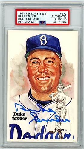 Duke Snider Signed Perez Steele - PSA DNA 10