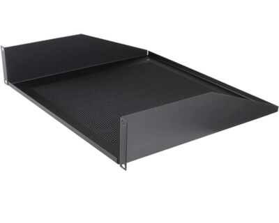 R1194 Rack Shelf Black Steel (3U, Vented)
