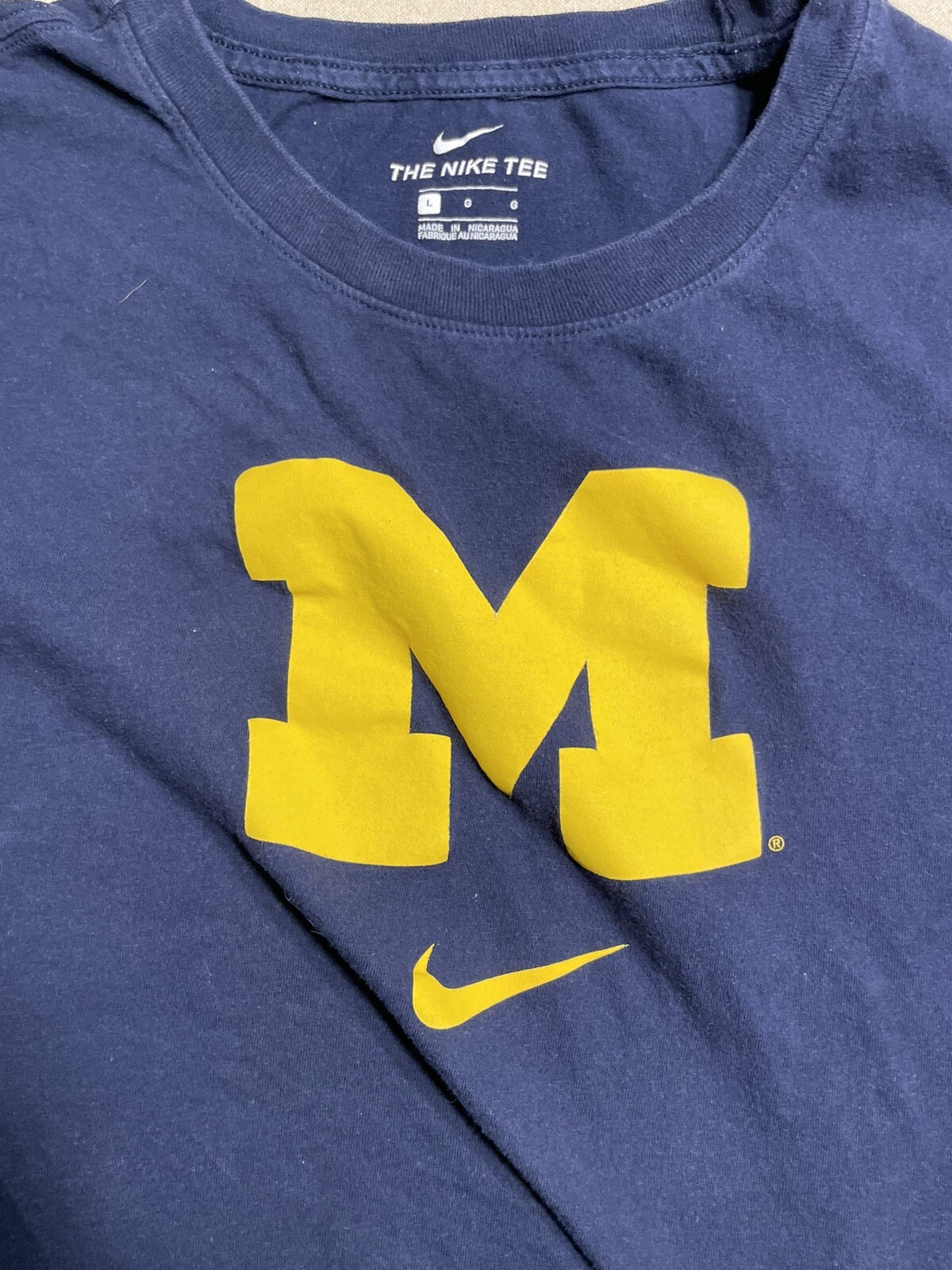Nike Men’s M Michigan Wolverines T Shirt Blue College Shirt Men’s