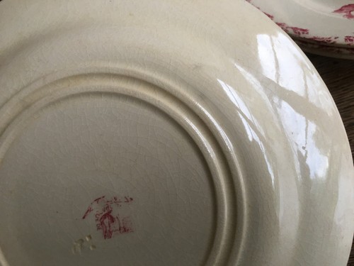 10 assiettes plates Gien modèle cactus rouge - Imagen 13 de 19