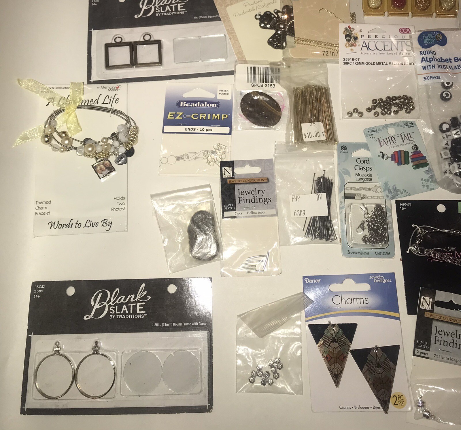 Large Jewelry Making Supplies Lot Beads Charms Findings Stones New In