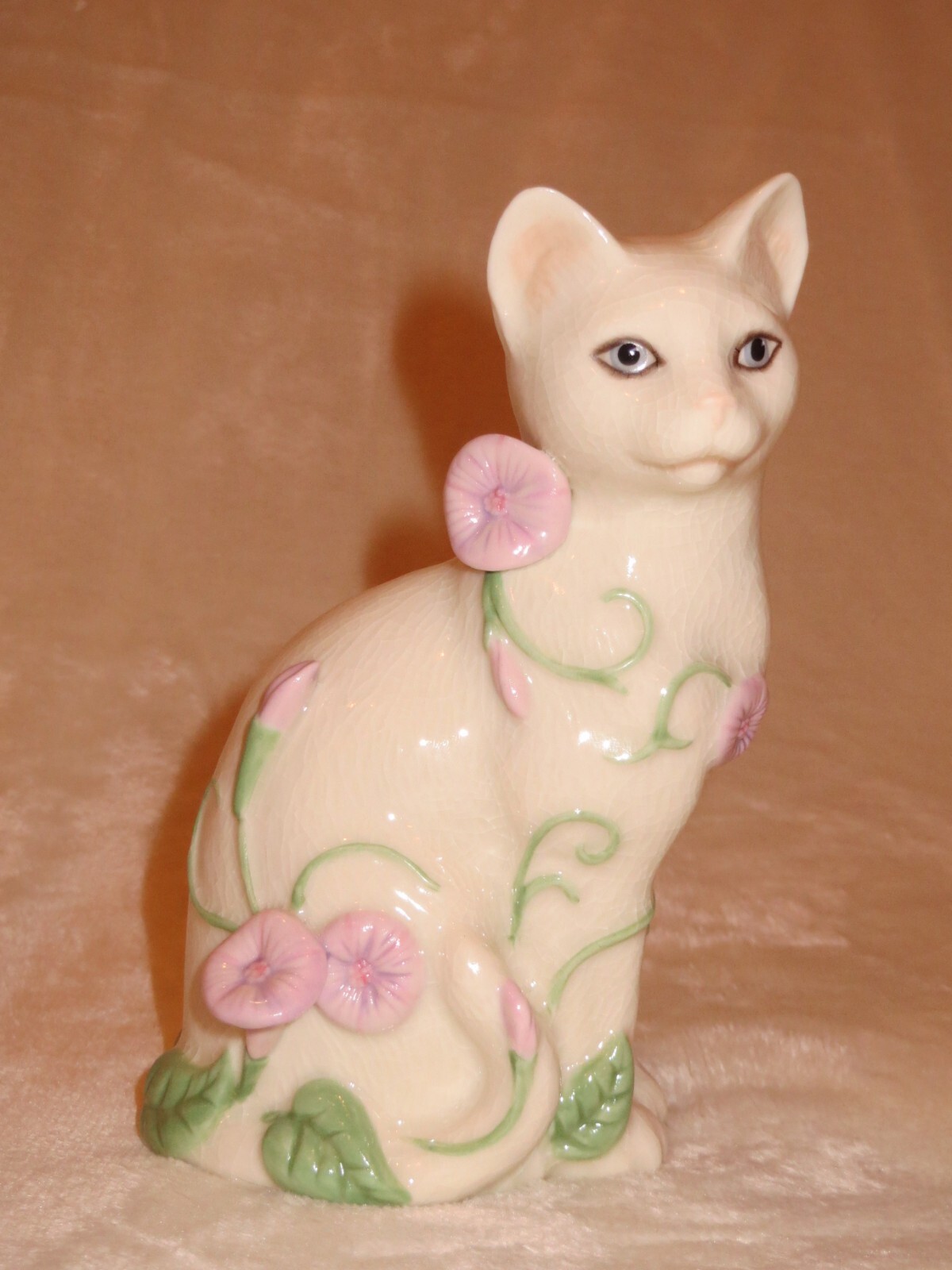 LENOX, The Garden Cat, White Floral Kitty Cat Sculpture Figurine