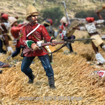 W.Britain 20212 24th Foot Colour Sgt Bourne with Bayonet , No.2 (Britains)
