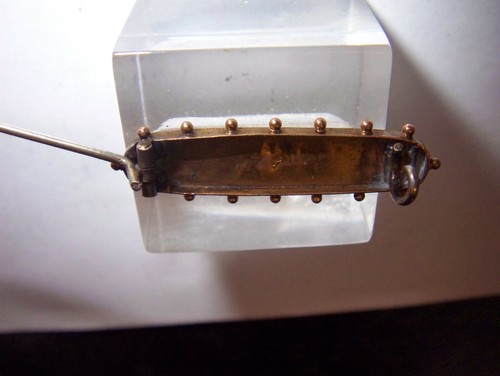 seltene Jugendstil Brosche 5 Lapislazulis 585/14kt-1890-1900 - Picture 6 of 10