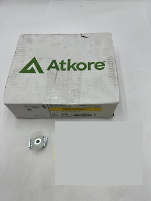 Box of 100-ATKORE UNISTRUT OEM Channel 1/4''-20 Top Grit Nut Electrogalvanized