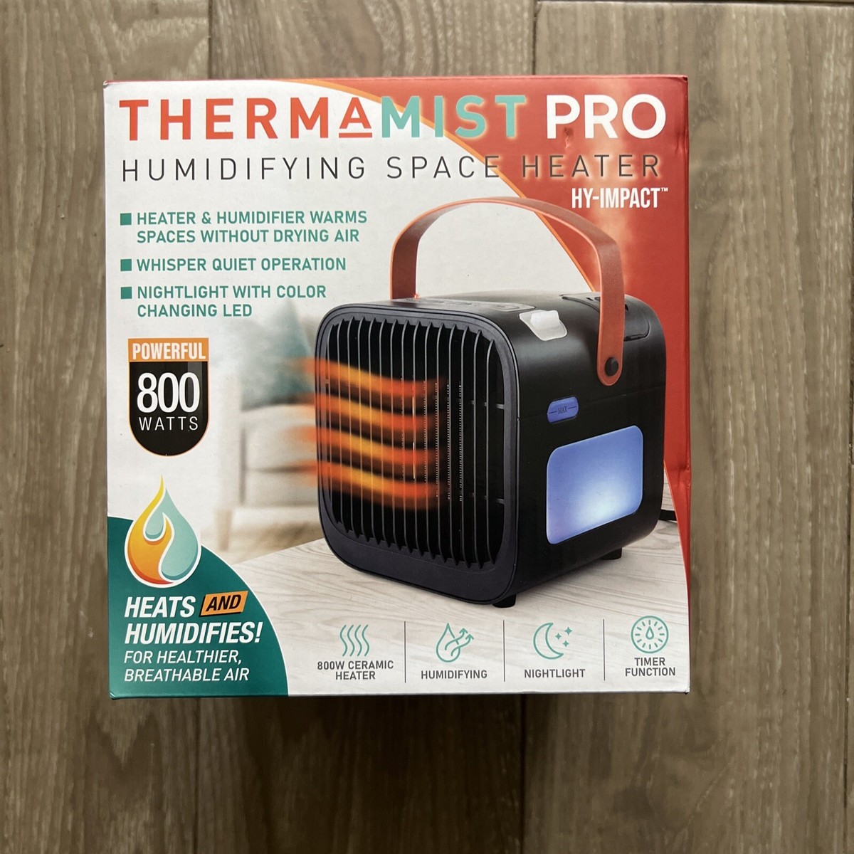 HY IMPACT 800-Watt Convection Compact Personal Indoor Electric Space Heater  Mist | eBay