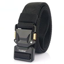 Military Tactical Belt Elastic Waistband Stretch Belt Alloy Quick Release Buckle