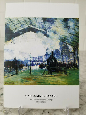   ️ New Claude Monet ''Gare Saint-Lazare'' 4x6 Postcard  ️  Great Gift!
