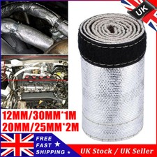 7 Sizes Metallic Heat Shield Sleeve Insulated Wire Hose Protect Cover Heat Wrap