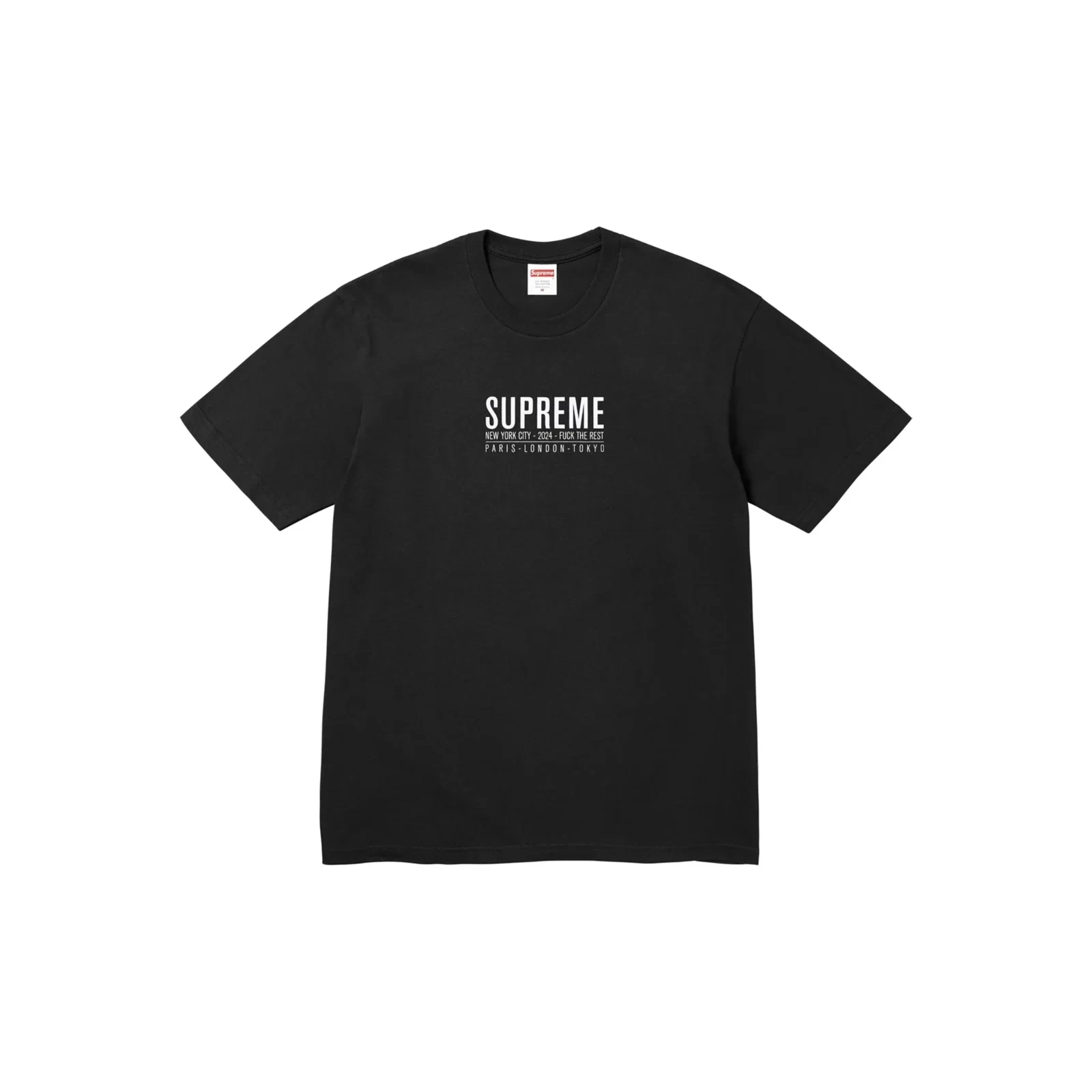 TEE SHIRT BLANC SUPREME PARIS TAILLE L LARGE SS24