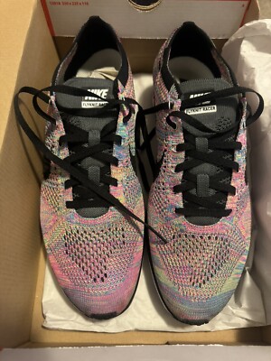 NIKE 2016 FLYKNIT RACER RAINBOW 526628 004 MULTI COLOR 12 AIR MAX 90 95 1 PRESTO