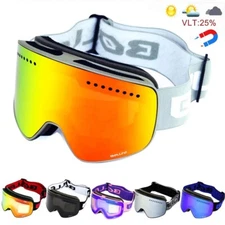 Ski Goggles OTG Winter Snow Snowboard HD Anti Fog UV Protection Comfy Unisex