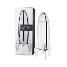 	Viski Rocket Cocktail Shaker Set Stainless Steel Cobbler Shaker With Strainer	