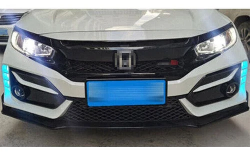 1Pair For Type R Fk8 Front Grills Bumper Fog Lights Cover Lamp Frame - Picture 10 of 10