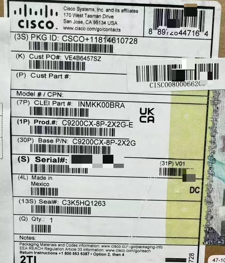 C9200CX-8P-2X2G-E Cisco Catalyst 9200CX 8-port 1G PoE+ Network Essentials NEW