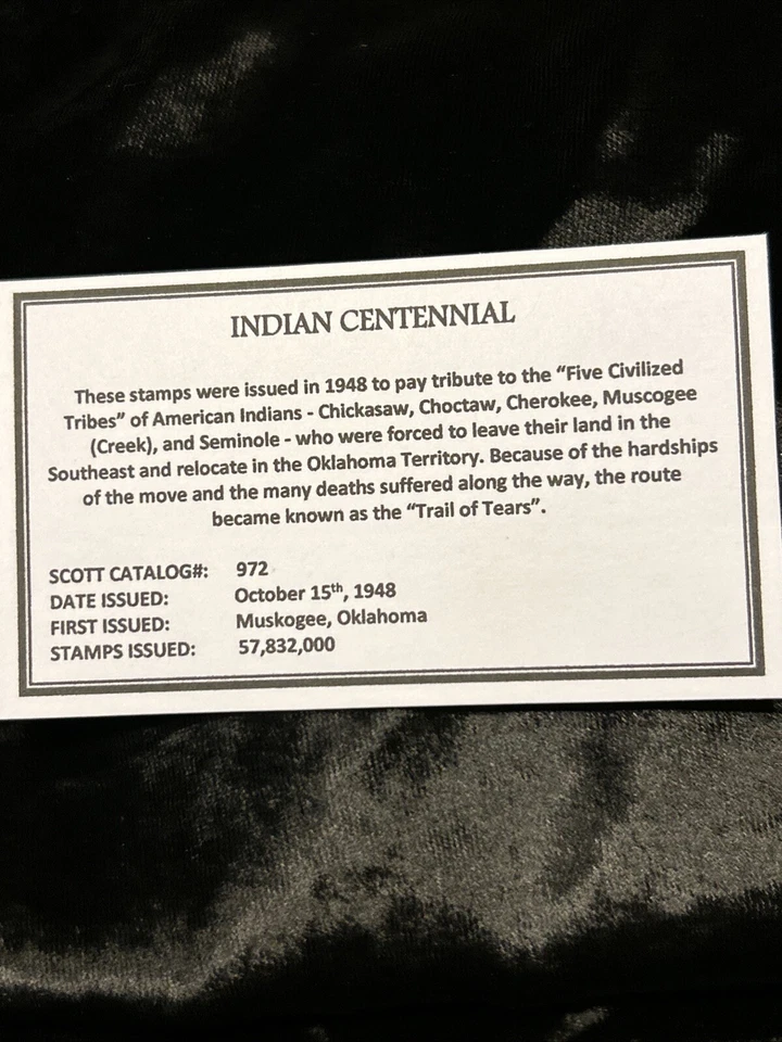 1948 - INDIAN CENTENNIAL - Vintage Mint -MNH- Block of Four Postage Stamps - Image 2 of 3