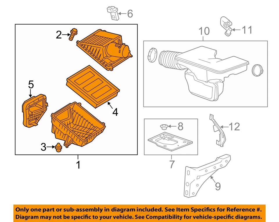 Conjunto de filtro de aire usado se adapta a: Chevrolet Tahoe 2017 grado A Foto 3 de 4