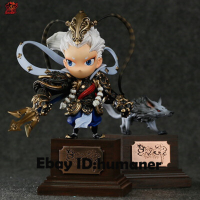 Monkey King YANGJIAN With Dog Finished Painted Resin Statue Figure