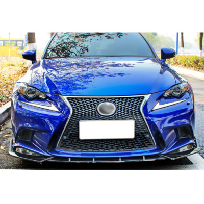 GT Style Matte Black Front Bumper Lip Splitter – Fits 2014-2016 Lexus IS250/IS350 F-Sport