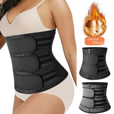 Women Waist Trainer Cincher Trimmer Sauna Sweat Belt Gym Weight Loss Body Shaper