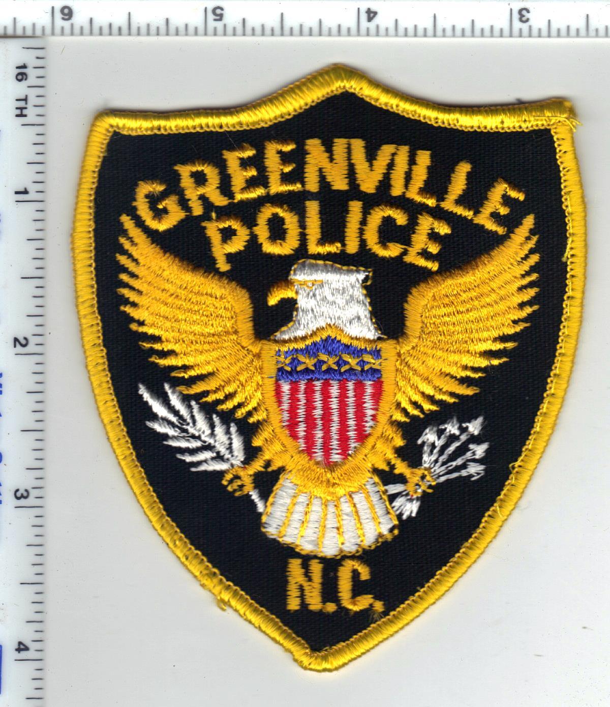 Greenville Police (North Carolina) Uniform TakeOff Shoulder Patch 1980