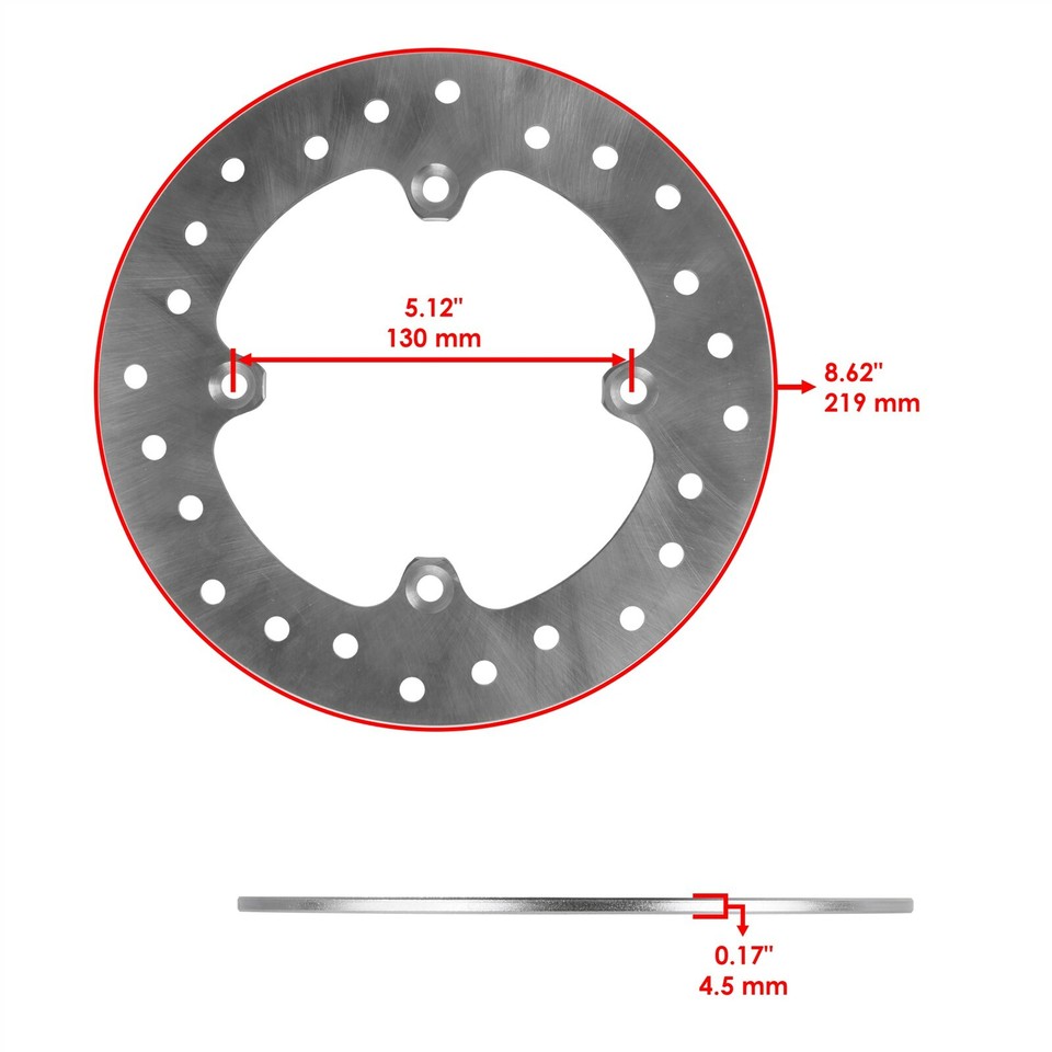 Caltric Front or Rear Brake Disc with Pads for CanAm Traxter Max HD9