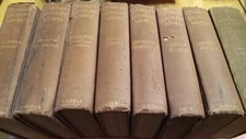 Antique Charles Dickens Book Lot Set 8 Christmas Rare Decor 1800s Prop Old