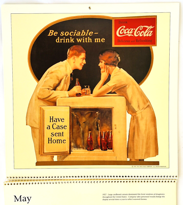 Coca Cola Calendar for 1993 Great Variety of Nostalgic Prints Spiral Bound  | eBay