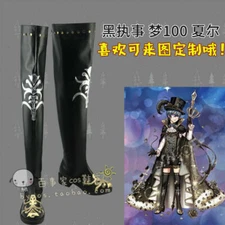 Black Butler Ciel Phantomhive Yume 100 Sun Awake Boots Cosplay Shoes Costom #er