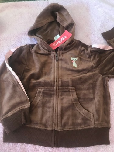 NWT teachers pet 5 kitty cat siamese hoodie pants coat 2 pc lot velour jacket - Picture 2 of 5