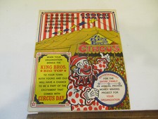 Vintage  King Bros. Circus Promotional Flyer  Rare Good Condtion