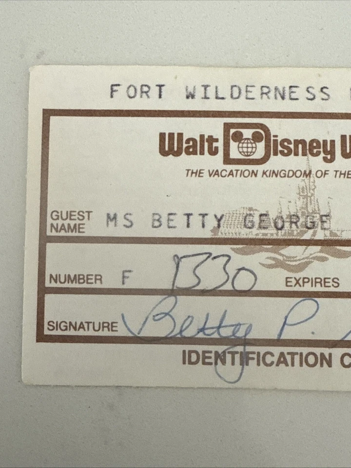 РЕДКИЙ винтажный билет 1984 ретро Walt Disney World Fort Wilderness Resort пропуск - Изображение 2 из 4