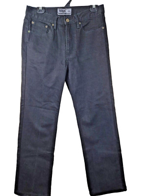 Riders Lee Straight Men's Designer Denim Jeans Size W32 L30 Black 58032
