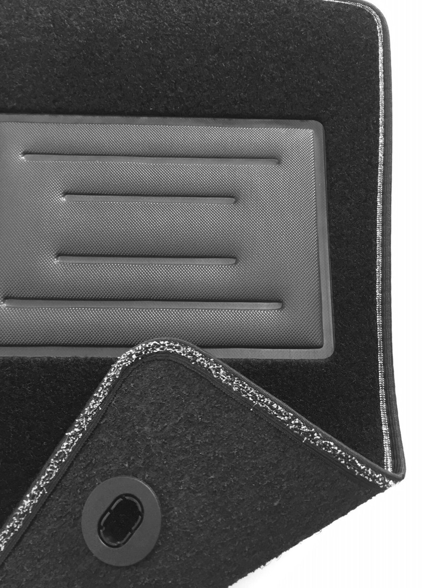 ASC Tappetini Auto Compatibili con Ford Focus III Serie 2011-2018, Moquette con Bordo Antiscivolo, Battitacco in Gomma/PVC