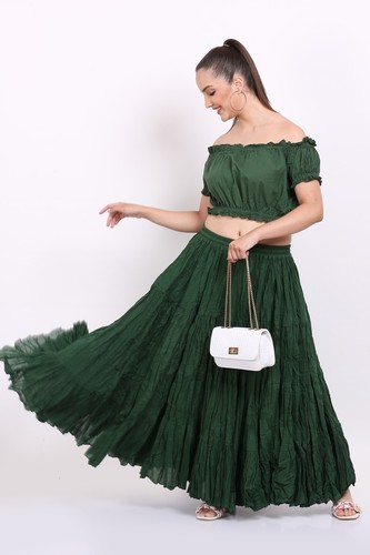12-25 Yard Women's 4 Tiered Gypsy /Belly Dance /Ruffle/Flamenco Mix Color Skirts - Imagen 147 de 203