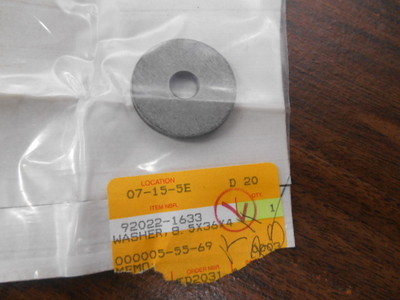 NOS Kawasaki OEM Washer 1990-00 ZX1100 1986-90 ZX1000 1984-86