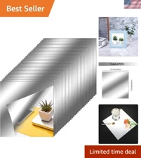 Decorative Self-Adhesive Mirror Sheets, 12” x 12” - 30 Pieces for Home Elegance