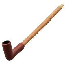 8.5" Catlinite Stone Bowl with Wooden Stem