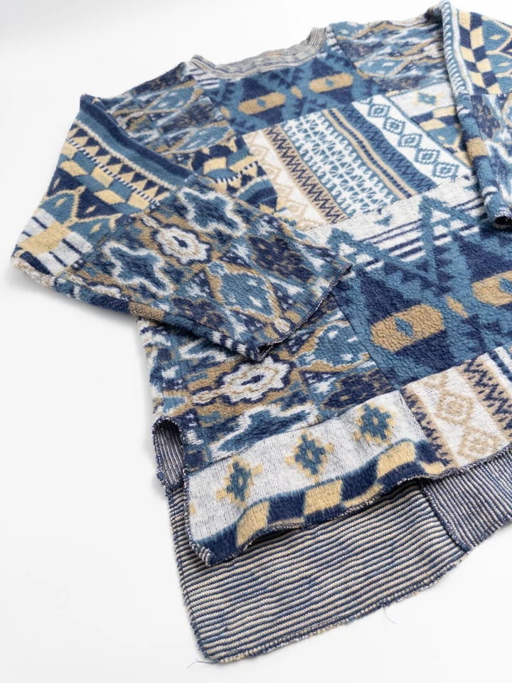 Retro Vintage Tribal Sweater Mens Medium Geometric Express Made in Korea - Image 2 of 4