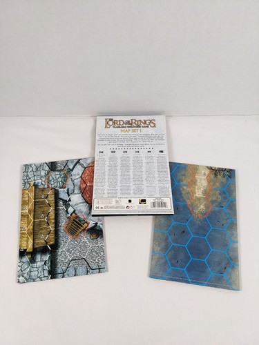 LORD OF THE RINGS LOTR COMBAT HEX Game MAP SET 1 Used VGC Sabertooth Games - Picture 2 of 2