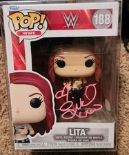 Lita Amy Dumas WWE Superstar Legend signed autographed funko Pop.  JSA certified